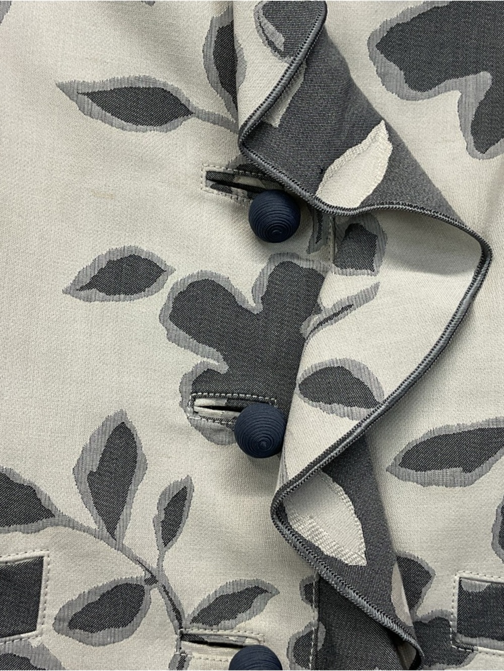 DONCASTER Collection Blazer Women's Size 8 Dark Gray/Lt. Gray Floral Business - Picture 11 of 12